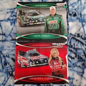 John Force & Courtney Force Info Cards